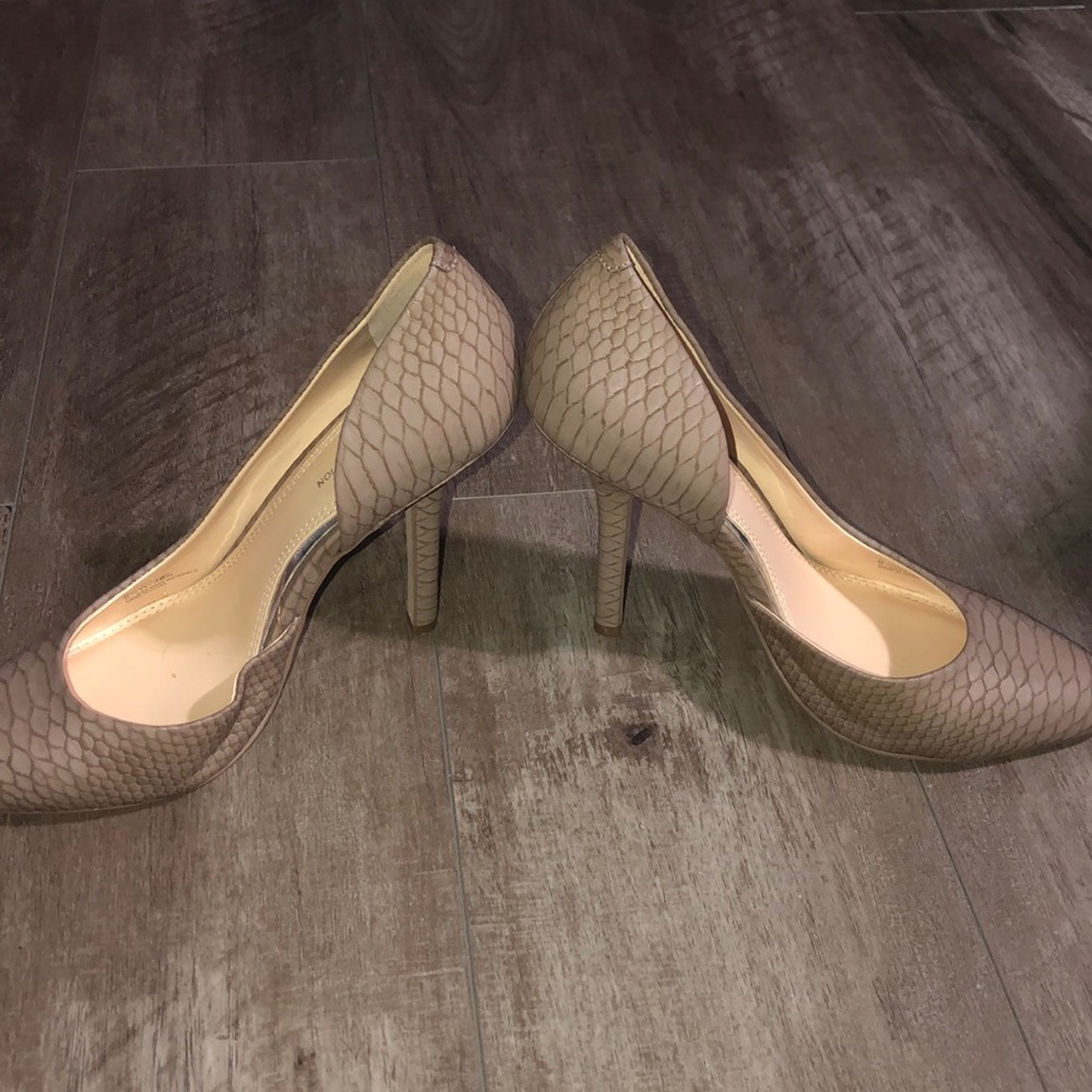 Snake skin looking heels